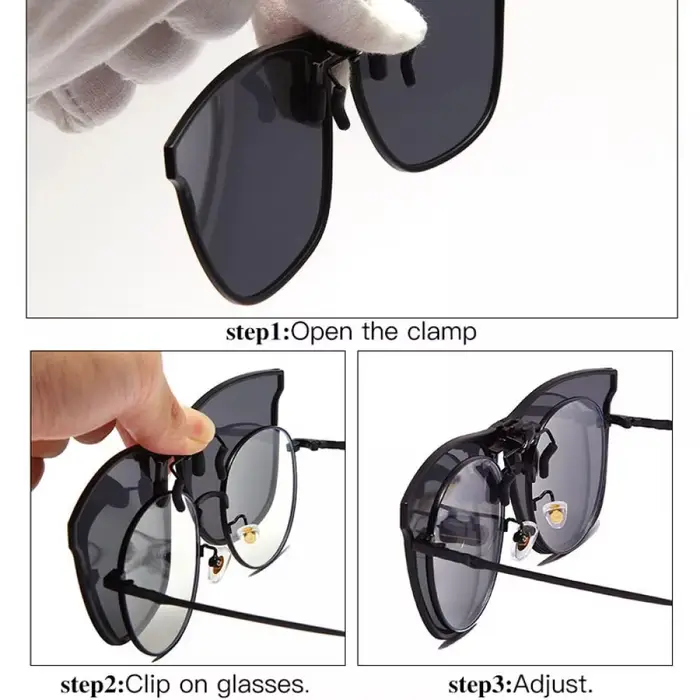 Lunettes de soleil polarisées à Clip pour hommes