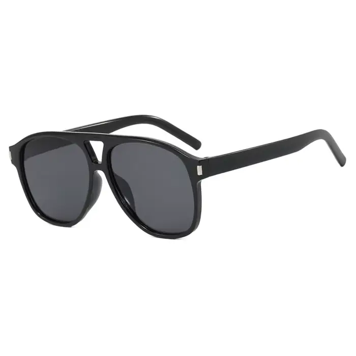 DOHOHDO Lunettes de soleil tendance surdimensionnées pour hommes et femmes, style pilote à double po