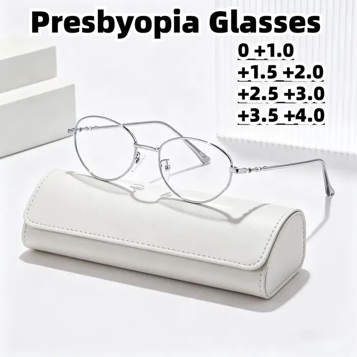 Lunettes de presbytie ovales avec monture en métal