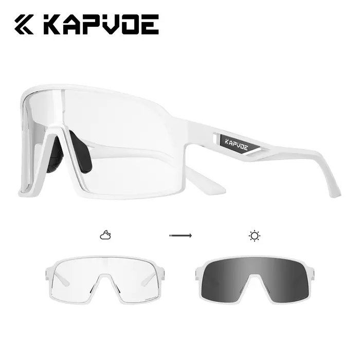 Lunettes de cyclisme photochromiques KAPVOE 2026 pour VTT, sport, cyclisme, hommes, protection UV400