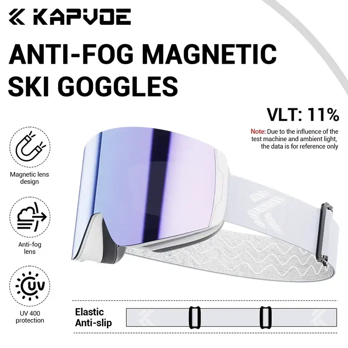 KAPVOE lunettes de Ski photochromiques Double couche lentille Anti-buée UV400 lunettes de Ski Sports