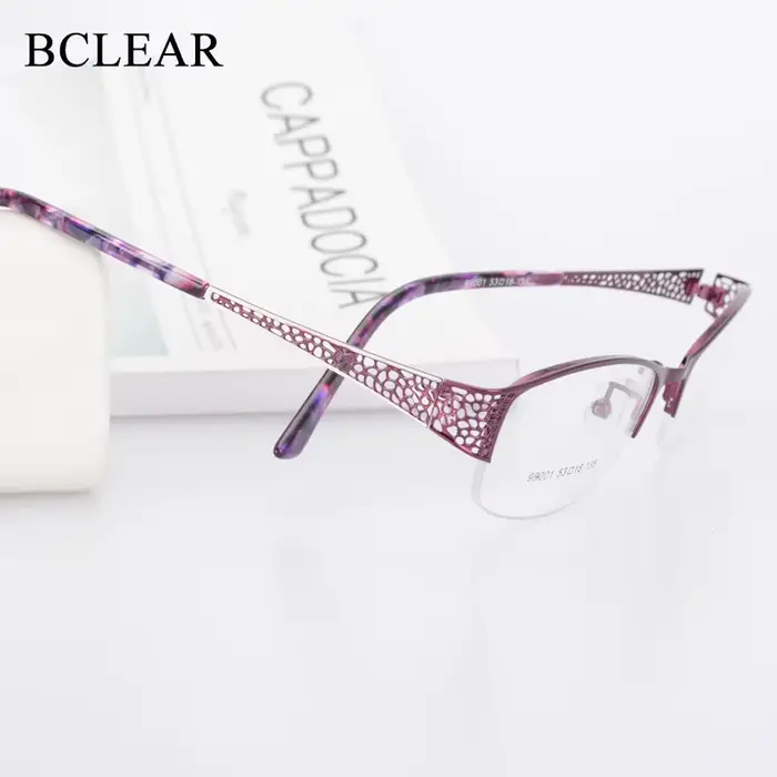 BCLEAR – monture de lunettes pour femmes, élégante, demi-monture, Prescription optique