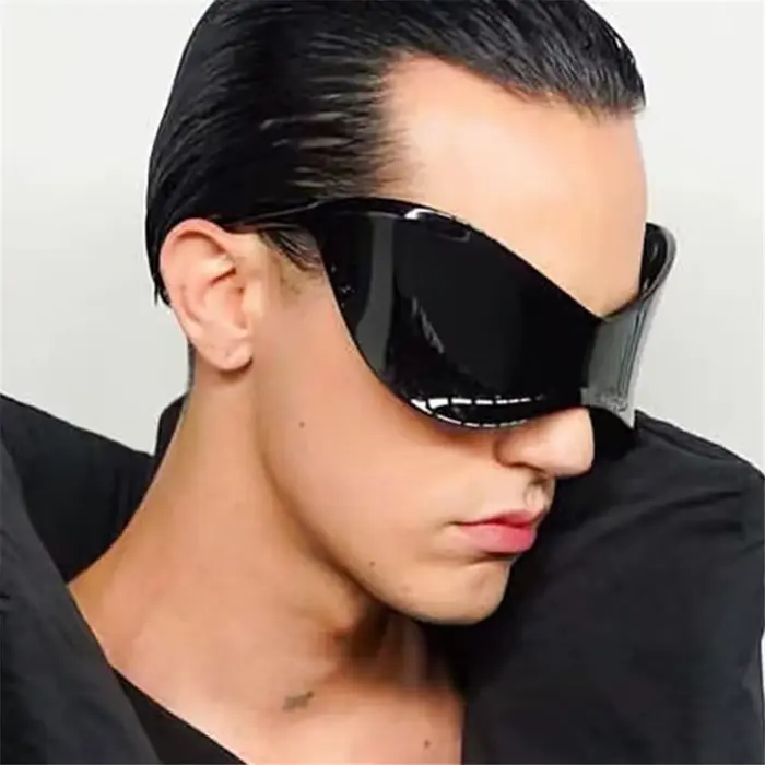 Lunettes de soleil sans monture futuristes pour hommes et femmes
