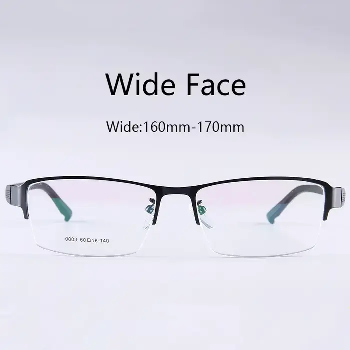 Lunettes Vintage carrées pour hommes, monture de 160mm, rétro, largeur du visage, demi-grande montur