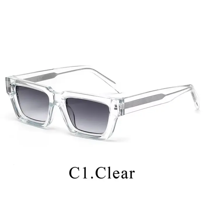 Lunettes de soleil carrées rétro de luxe Ruiao pour hommes, lunettes de soleil rectangulaires épaiss