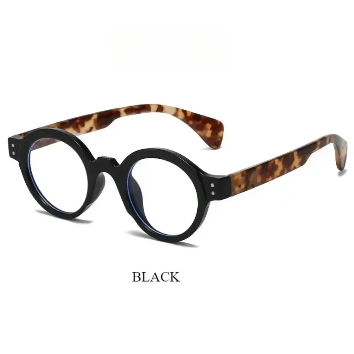 Lunettes de presbytie à jambe de printemps, tendance et à la mode, monture ronde et lunettes Anti-lu