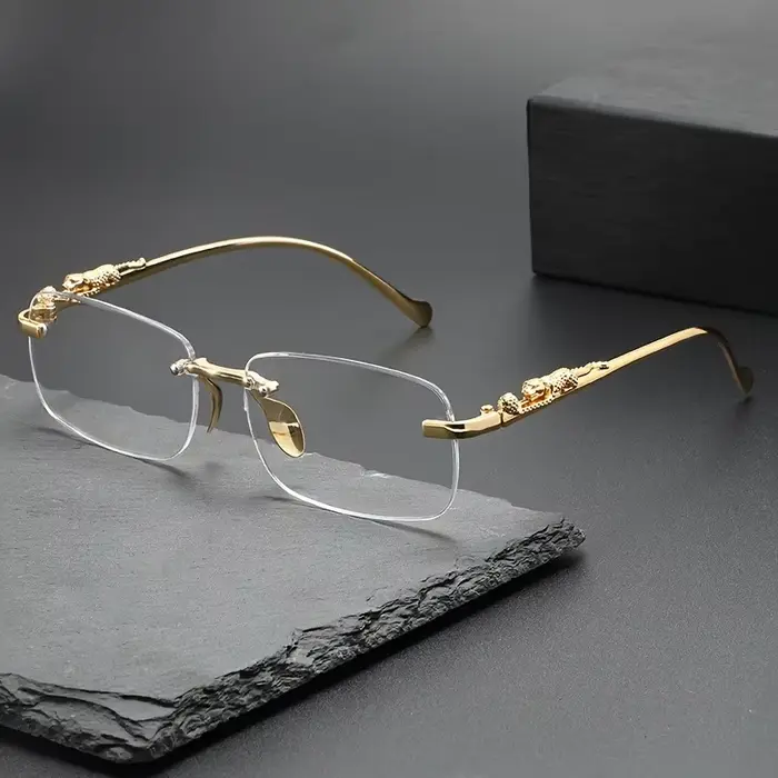 Lunettes de sport sans cadre pour hommes et femmes, décor léopard, mode parfaite, adaptées aux fêtes