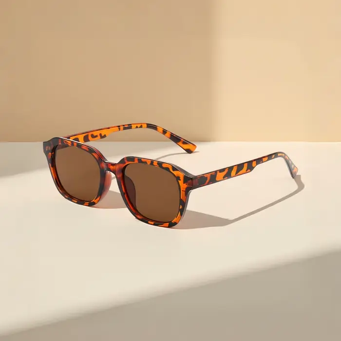 Lunettes de soleil carrées unisexes, style minimaliste, discrètes et personnalisées, protection sola