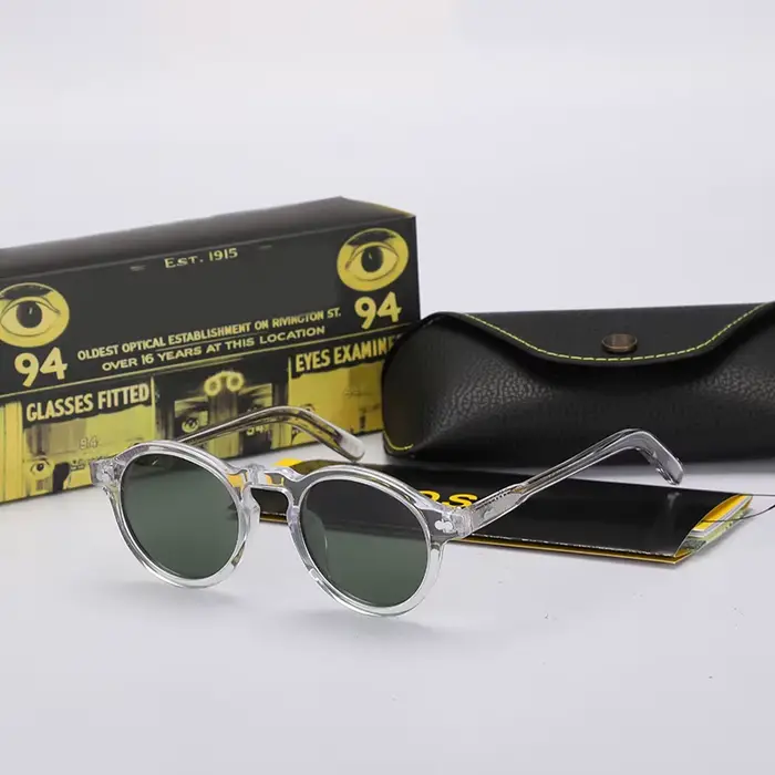Lemtosh lunettes de soleil rondes homme Johnny Depp lunettes de soleil polarisées femme marque de lu