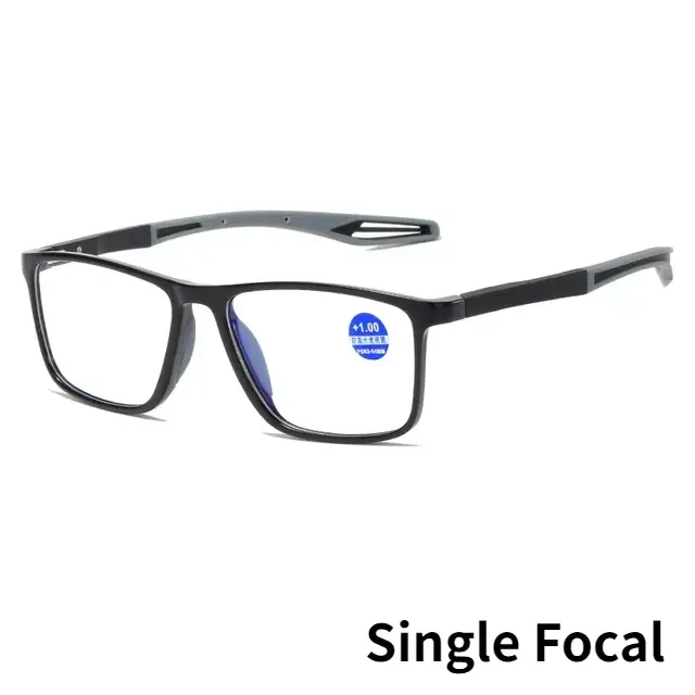 Lunettes progressives multifocales à la mode, verres de lecture de sport bloquant la lumière bleue, 