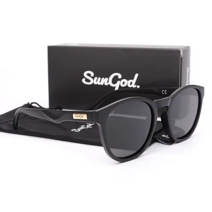 SUNGOD bleu miroir lunettes de soleil hommes lentille polarisée lunettes Vintage mode carré hommes l