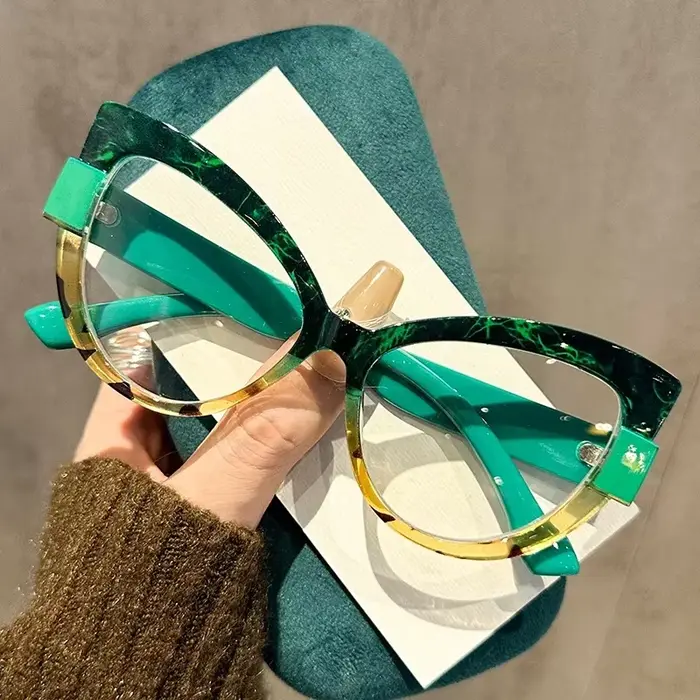 Lunettes de lecture œil de chat Vintage à grande monture pour femmes, Design à la mode, monture dégr