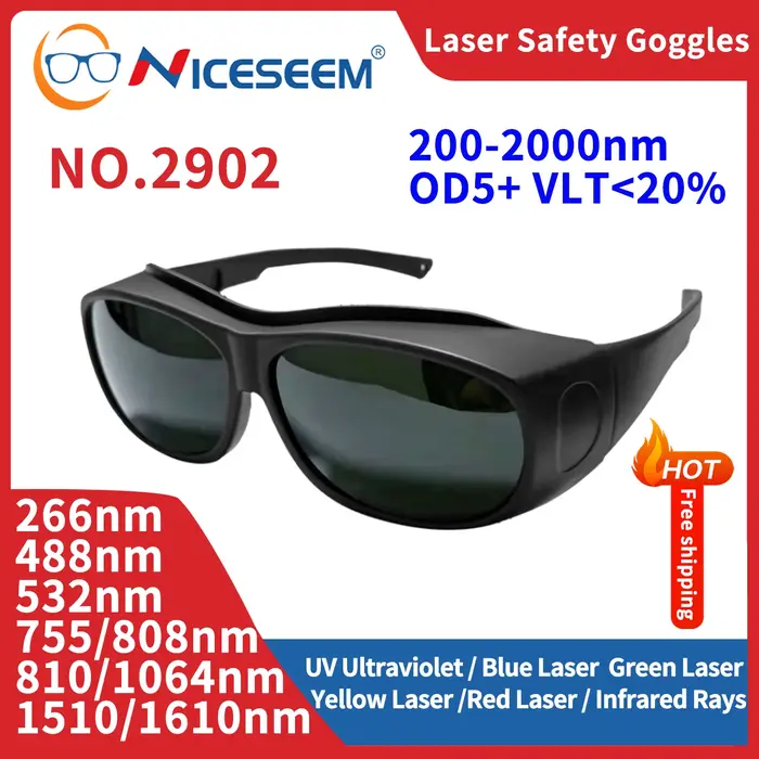 Lunettes de Protection Laser lunettes de sécurité OD5 CE ND YAG Protection UV infrarouge X Ray 532nm