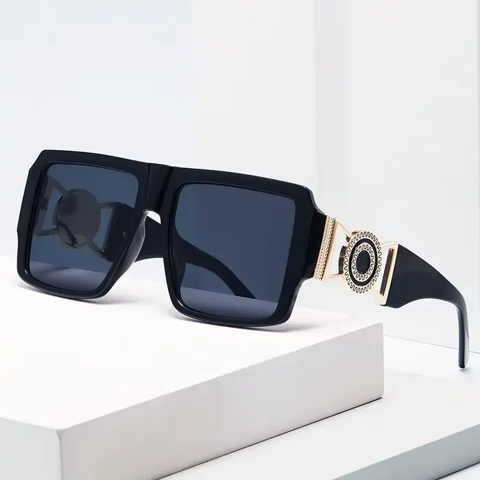 Grandes lunettes de soleil carrées pour hommes et femmes