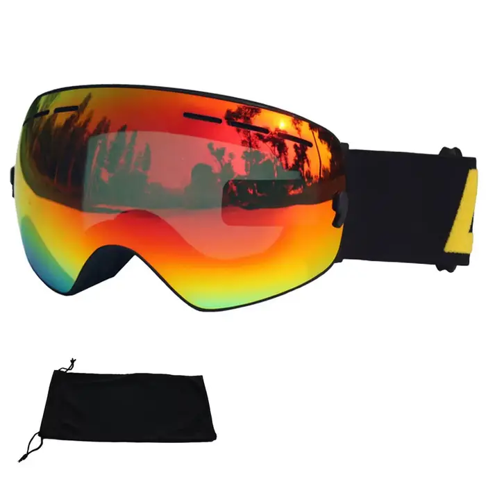 LOCLE Double couches lunettes de Ski Anti-buée UV400 lunettes de Ski sphériques Ski neige Snowboard 