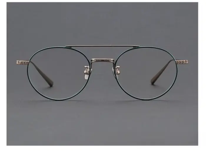 Rétro rond fait à la main japonais femmes aviateur titane lunettes montures N-020 lunettes de Prescr