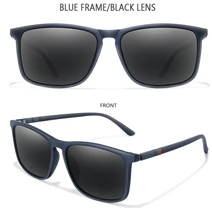 Lunettes de soleil polarisées carrées de luxe pour hommes et femmes, Vintage, à la mode, pour voyage