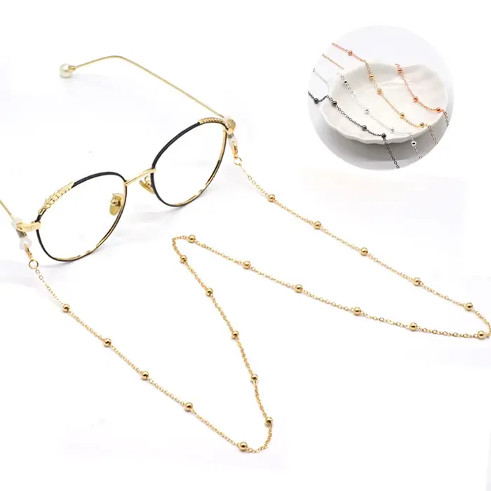 Mode métal hommes femmes chaînes de lunettes