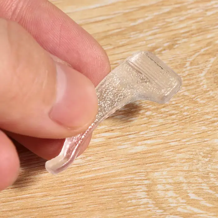 Crochets d'oreille en silicone coordonnants transparents pour lunettes