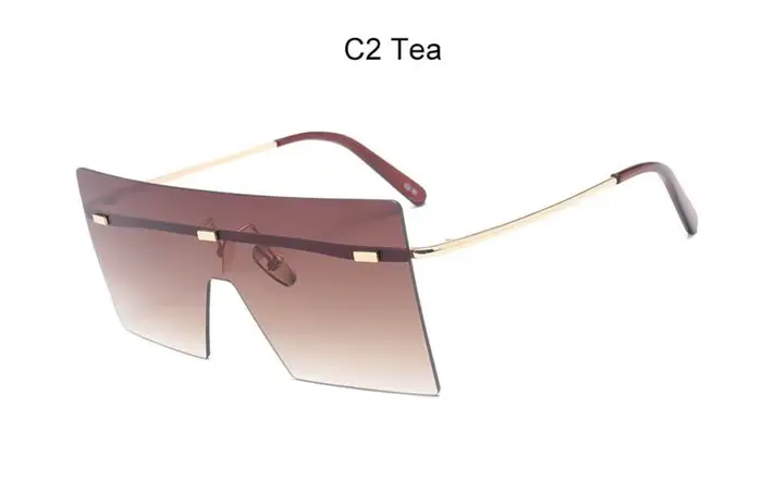 Respzed-Lunettes de soleil marron pour femmes, rétro, vintage, marque de luxe, sans bords, oculos de