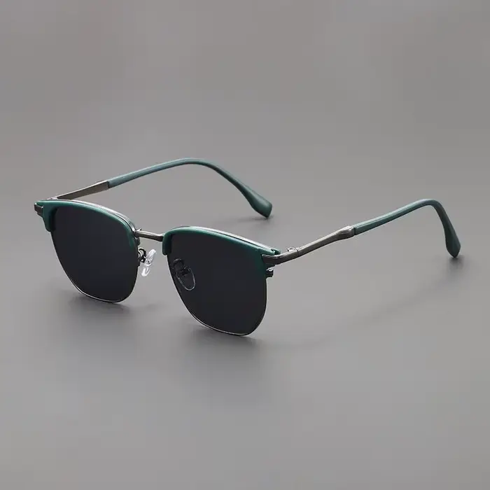 Lunettes de soleil carrées de luxe pour hommes et femmes, monture en alliage tendance de marque, ver