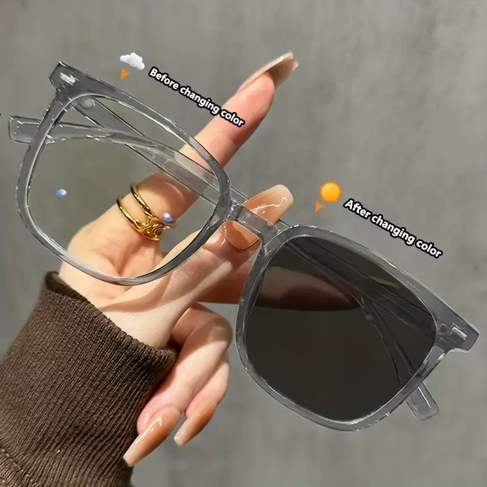 Lunettes d'ordinateur noires pour femmes et hommes, monture Anti-lumière bleue, photochromique, carr