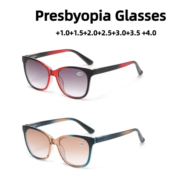 Lunettes de presbytie à monture de couleur dégradée pour femmes