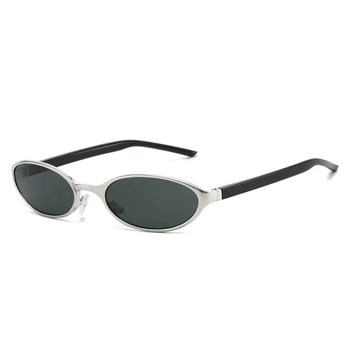 Lunettes de soleil ovales vintage pour femmes et hommes, lunettes de soleil rétro années 90 Y2K avec