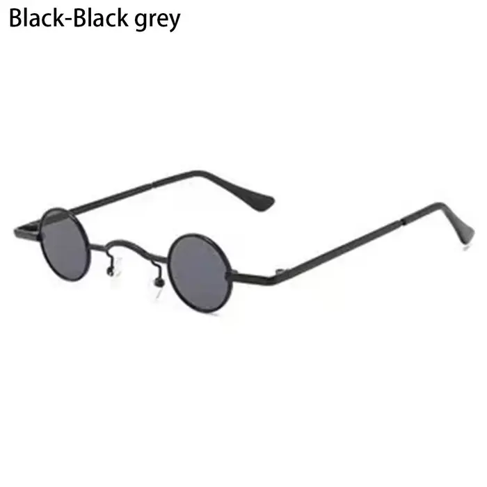 Petites lunettes de soleil rondes Rock Punk pour femmes et hommes, monture Ultra métallique, style H