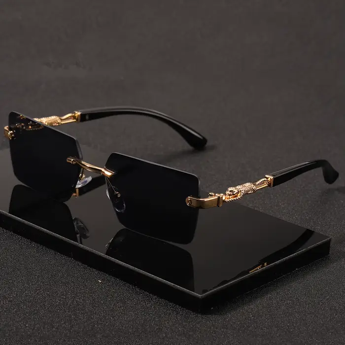 1pc lunettes de soleil sans monture Rectangle femmes hommes nuances petites lunettes de soleil carré