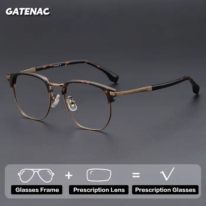 Lunettes de vue vintage Gatenac pour hommes et femmes