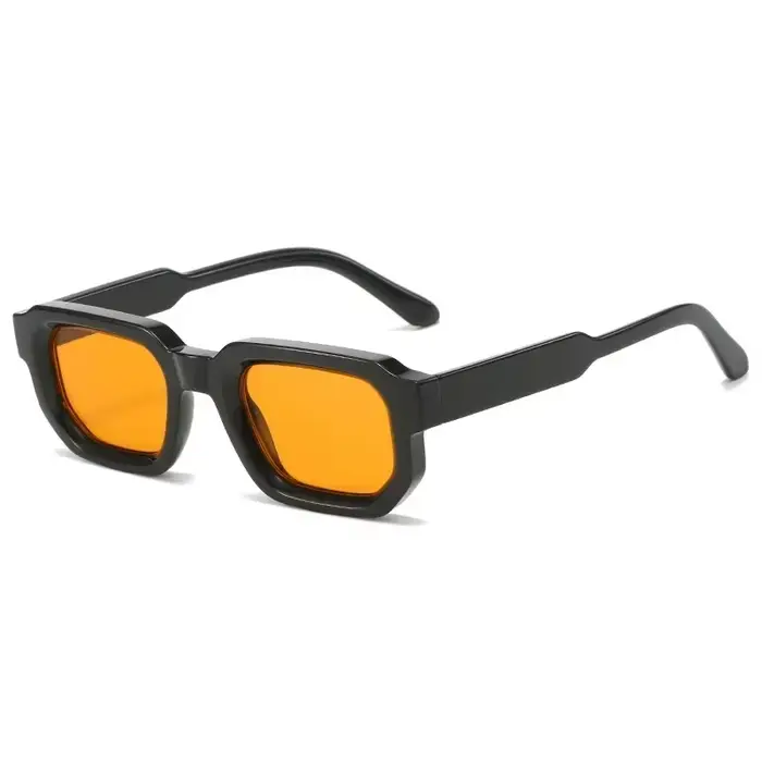 Lunettes de soleil carrées bleues tendance pour femmes et hommes, lunettes de soleil rétro de luxe, 
