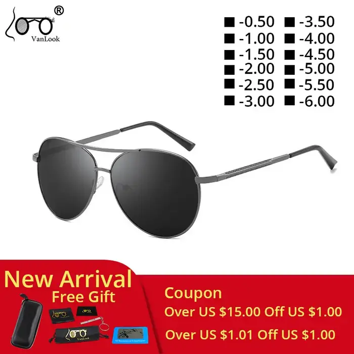 Lunettes de soleil de myopie dioptriques polarisées pour hommes et femmes, lunettes de soleil ovales