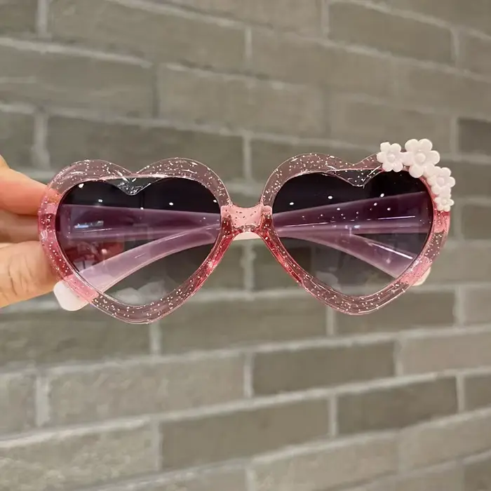 Filles garçons mignon dessin animé fleur lunettes de soleil en plein air Protection solaire enfants 