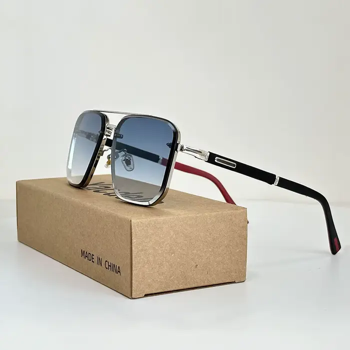 Lunettes de soleil carrées vintage pour hommes et femmes, lunettes de soleil de luxe, lunettes de soleil à la mode, carillon, zones de sites, nouveau