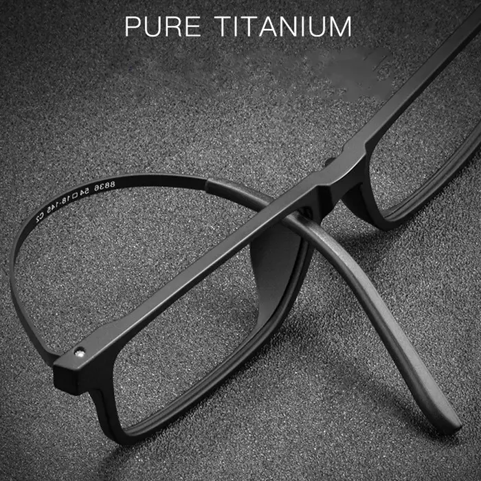 Hommes pur titane lunettes cadre TR90 ultraléger myopie hypermétropie lunettes femme grandes monture