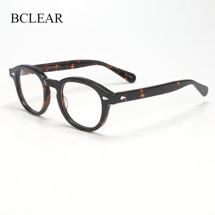Lunettes Vintage en acétate pour hommes et femmes, monture ronde, Prescription, myopie, optique, rét