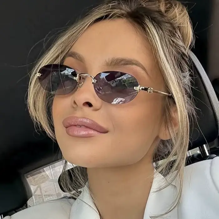 Lunettes de soleil ovales sans monture pour femmes 2026 – Nouvelles