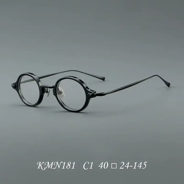 Classique rétro petit rond écaille de tortue acétate myopie lunettes cadre hommes femmes Mini ovale 