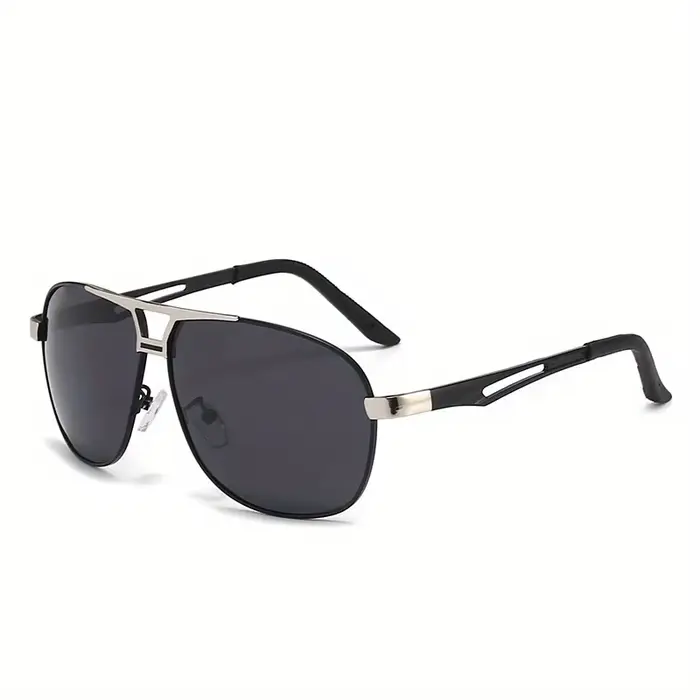 Lunettes de soleil dégradées tendance pour hommes, monture large, design aviateur, anti-reflet, Lune