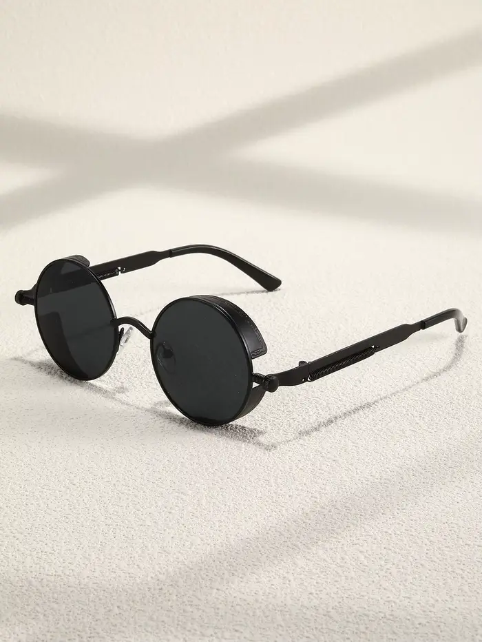 Glazzy lunettes de soleil steampunk rétro à bords ronds pour hommes, design pour la plongée, la pêch