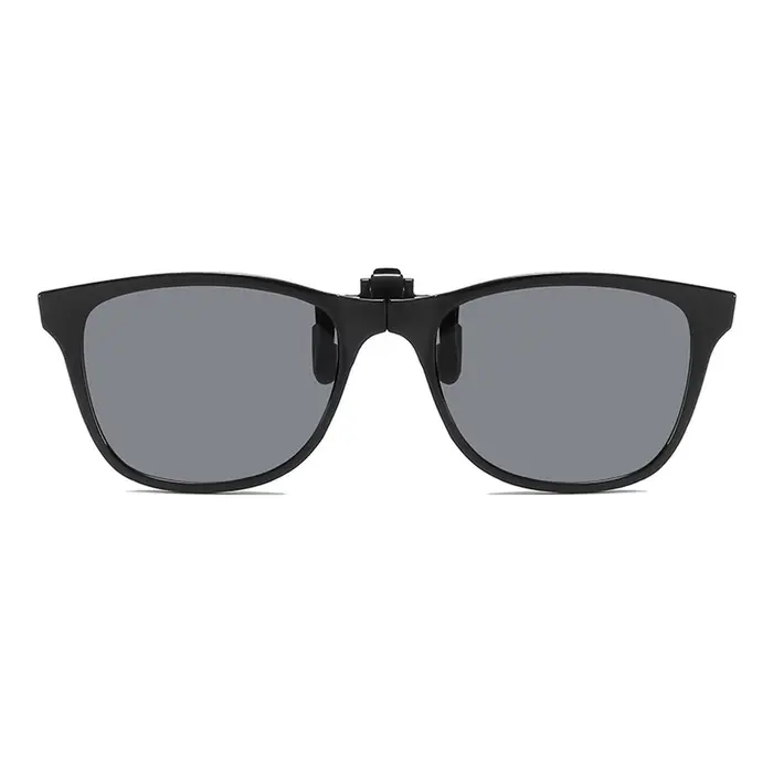 Lunettes de soleil à clipser pour hommes et femmes, pliables, carrées, à clipser sur les lunettes de