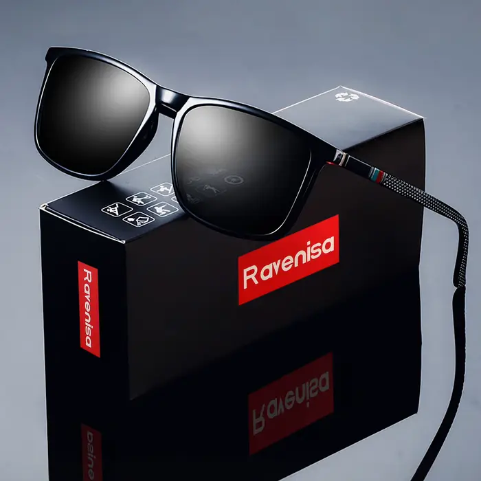 Lunettes de soleil polarisées carrées pour hommes, conduite, pêche, marque de luxe de styliste, UV40