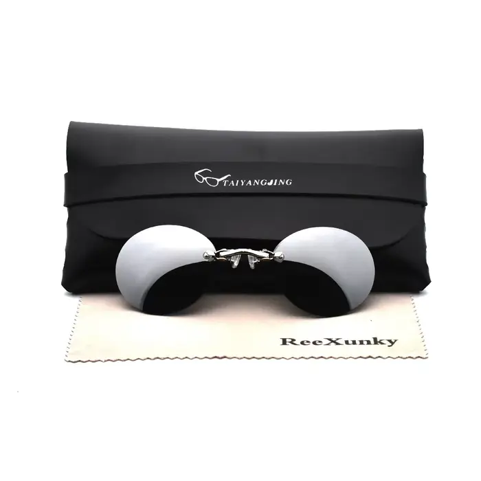 Lunettes de soleil à Clip sur le nez pour hommes, marque de styliste rétro Hacker Empire Matrix Morp