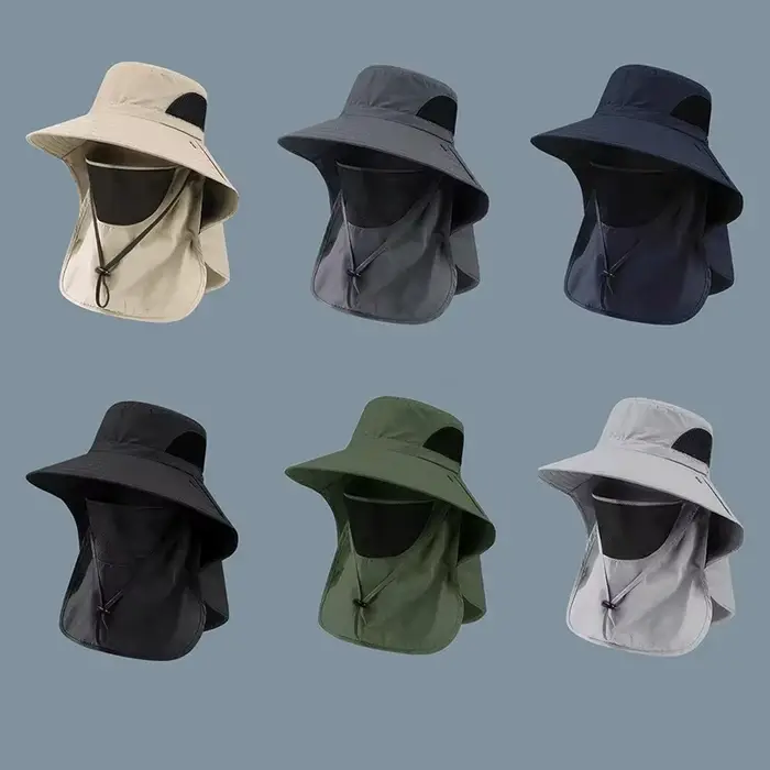 Chapeaux de soleil d'été pour hommes et femmes, protection UV, casquette de pêche, chasse en plein a