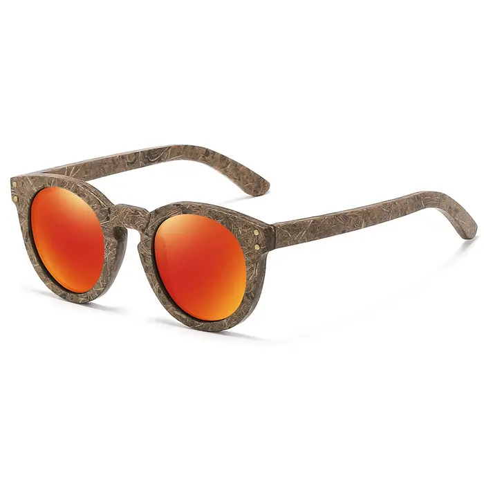 GM-Lunettes de soleil polarisées écologiques en fibre de coco, fabriquées en bois neuf, protection U