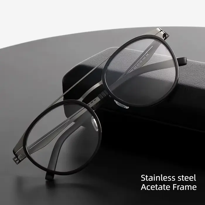 Lunettes pilote à Double pont rondes ultralégères