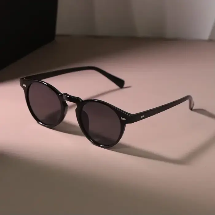 Lunettes de soleil rondes vintage pour femmes et hommes