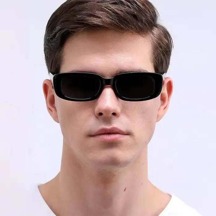Lunettes De soleil carrées noires Vintage pour femmes