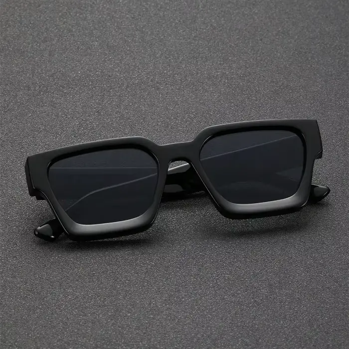 Lunettes de soleil de luxe rétro noires Millionaire Shades pour hommes